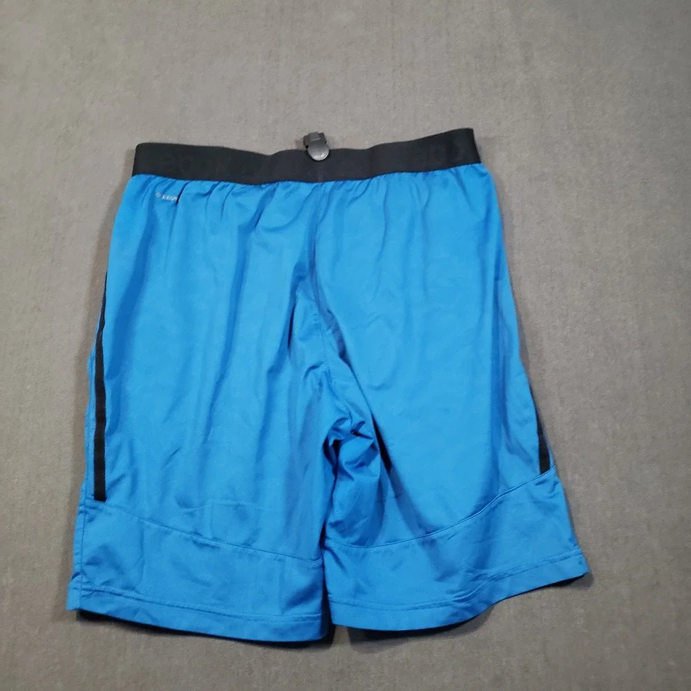 Reebok Athletic Shorts Mens Large Blue Black Elastic Waist Performance Gym